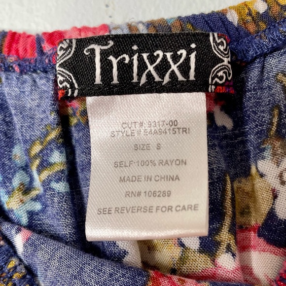 Trixxi Floral Strapless Ruffle Maxi Dress Women’s Small Bandeau - Picture 10 of 12